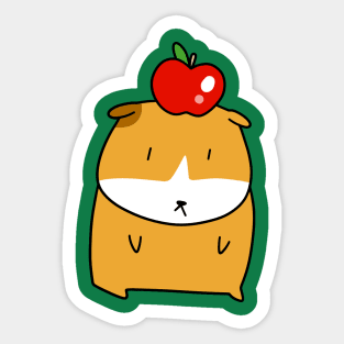 Apple Guinea Pig Sticker